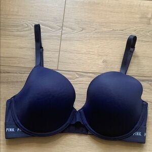 PINK Victoria's Secret Blue T-Shirt Bra with Underwire Size 32DD Wore once